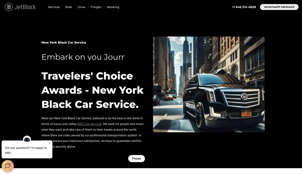 Jet Black Transport — custom transportation website design by PNW Contractor Marketing